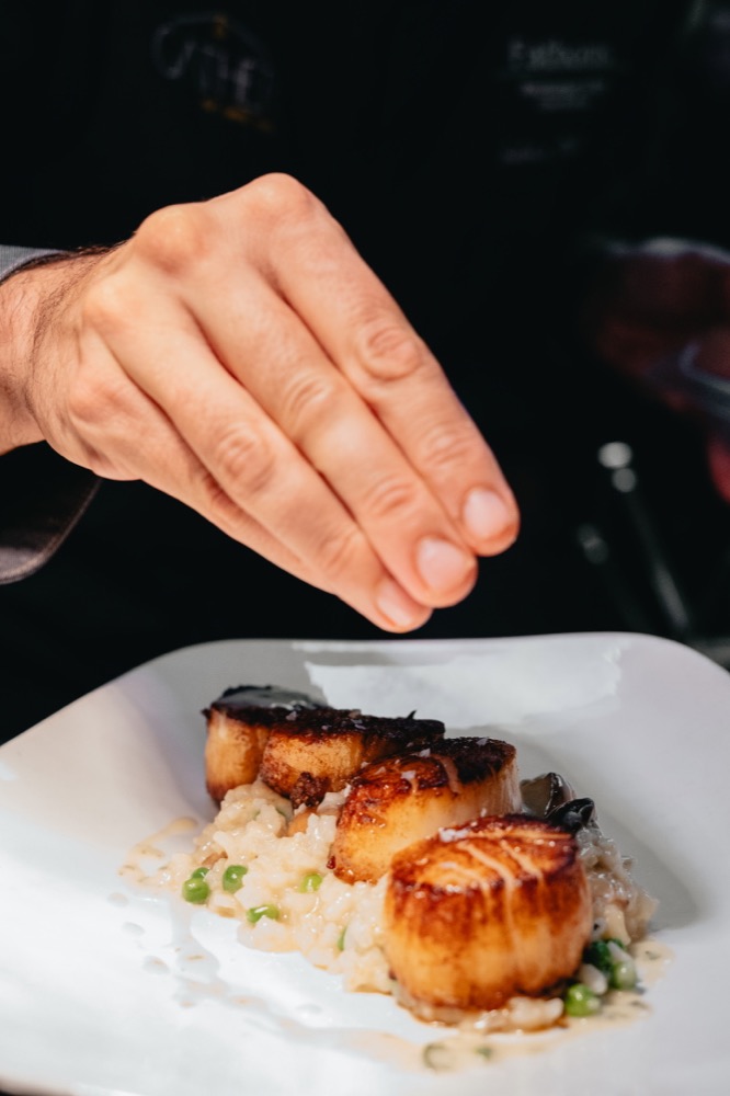 Sea scallop dish served at Fathoms